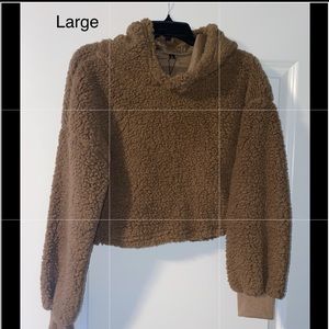 Teddy crop hoodie